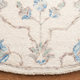 Safavieh Micro-Loop 5'-0" x 5'-0" Rug in Ivory / Grey