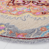 Safavieh Micro-Loop 5'-0" x 5'-0" Rug in Beige / Orange