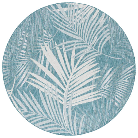 Safavieh Beach House 6'-7" x 6'-7" Rug in Aqua / Ivory