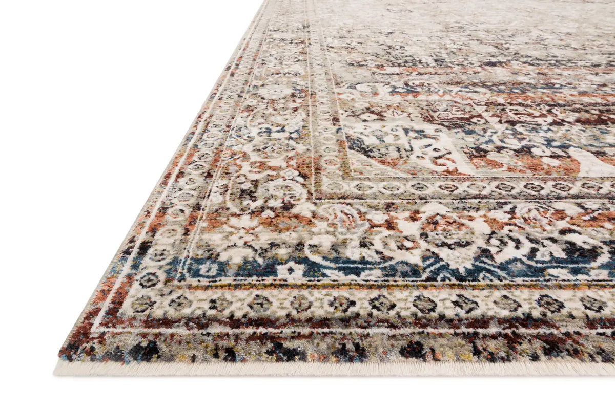 Loloi Theia The-05 Taupe/Brick Rug - rug corner