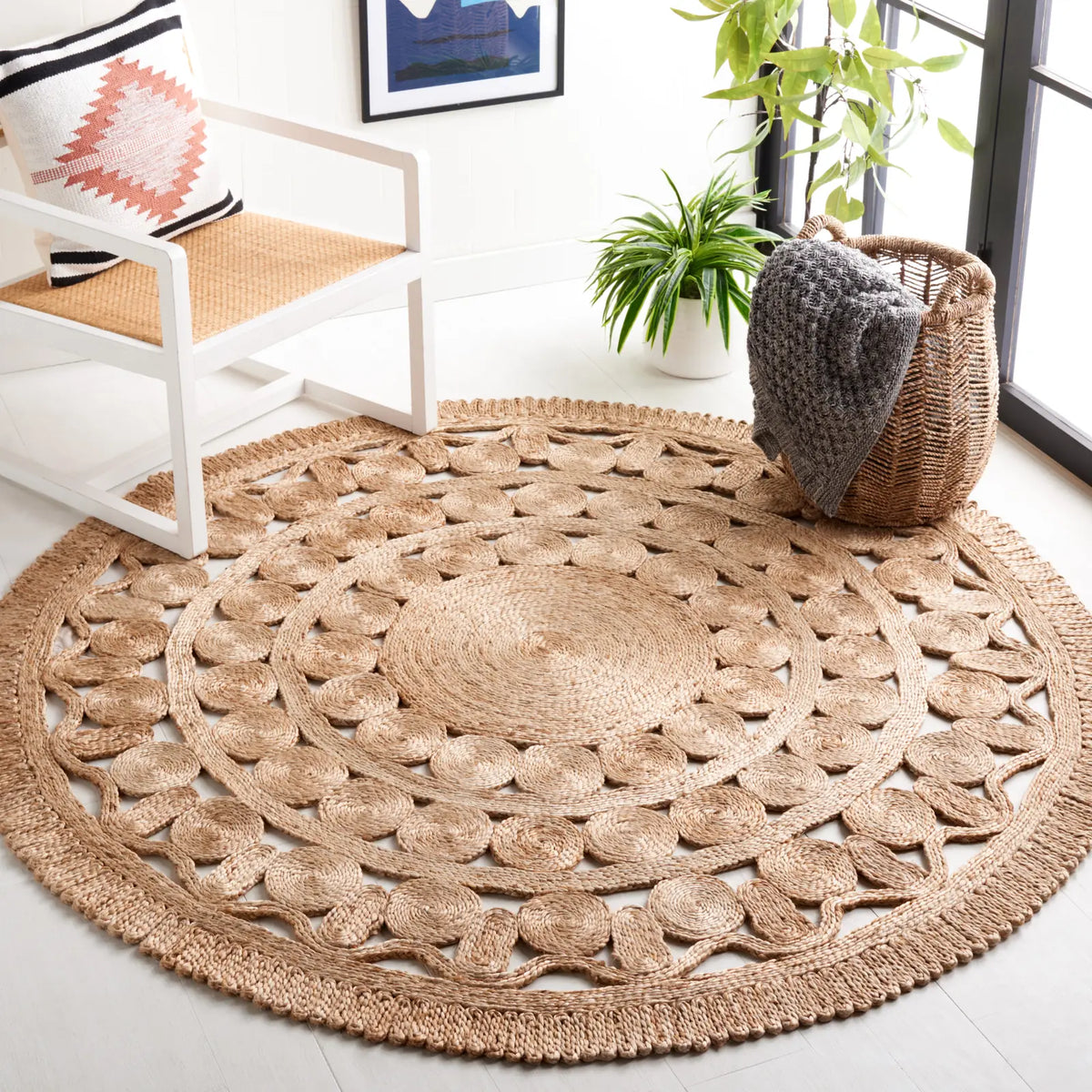 Safavieh Natural Fiber 6'-0" x 6'-0" Rug in Natural