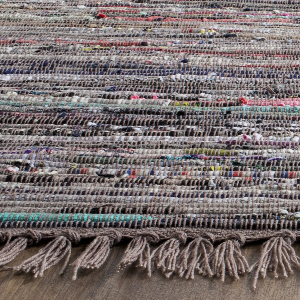 Safavieh Rag Rug 2'-3" x 8'-0" Rug in Rust / Multi