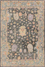 Chandra Wendi WEN-58100 Black / Blue / Orange / Multi rug, flat view