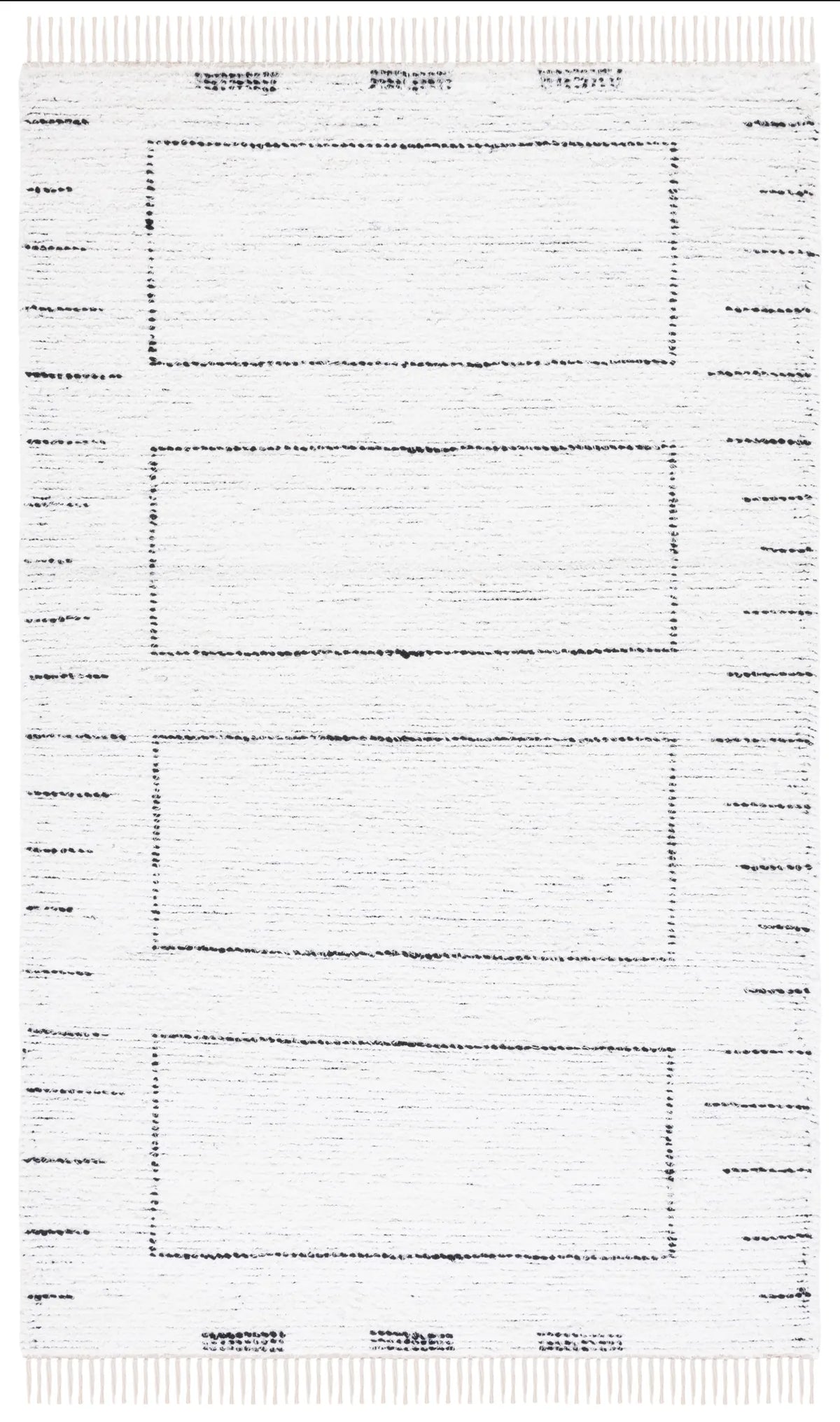 Safavieh Casablanca 4'-0" x 6'-0" Rug in Ivory / Black