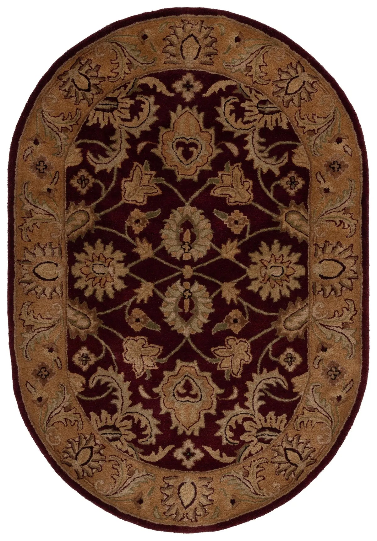 Safavieh Classic 4'-6" x 6'-6" Rug in Burgundy / Gold