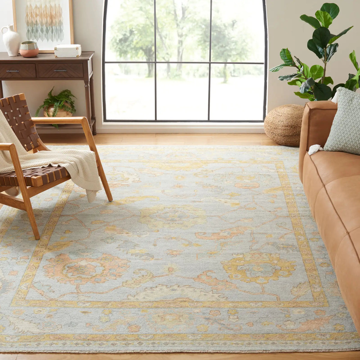 Safavieh Izmir 10'-0" x 14'-0" Rug in Light Blue / Gold