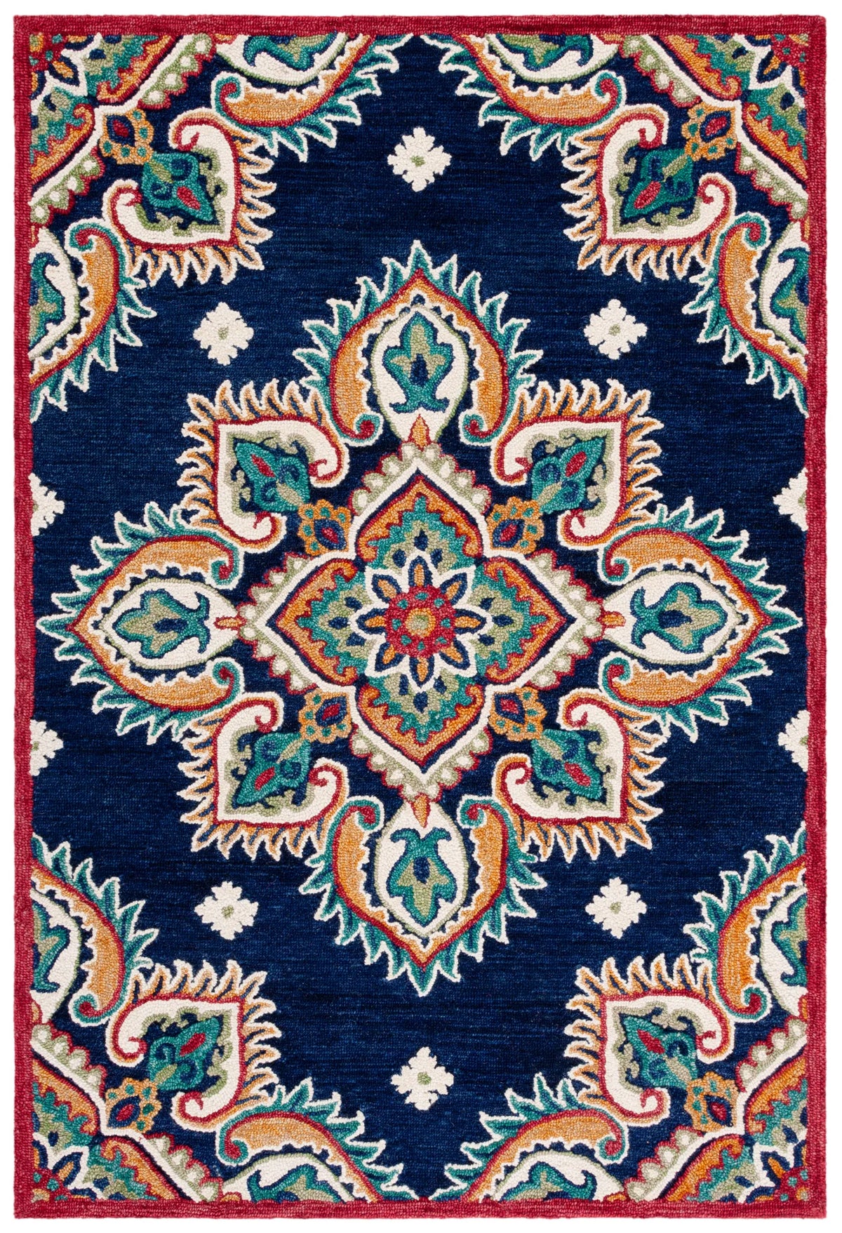 Safavieh Blossom 4'-0" x 6'-0" Rug in Navy / Ivory