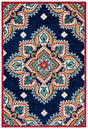 Safavieh Blossom 4'-0" x 6'-0" Rug in Navy / Ivory