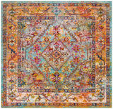 Safavieh Crystal 7'-0" x 7'-0" Rug in Light Blue / Orange