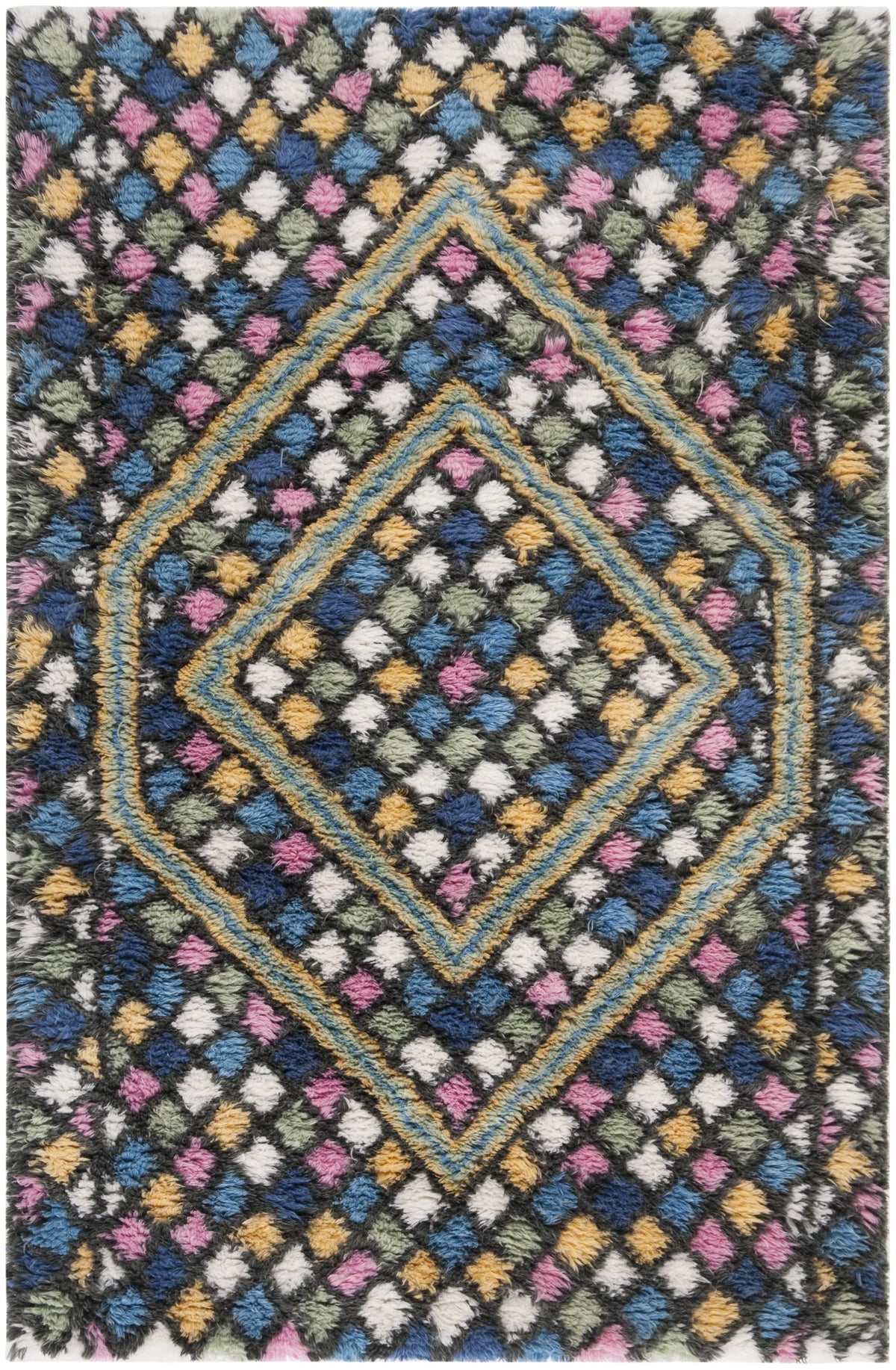 Safavieh Casablanca 4'-0" x 6'-0" Rug in Blue / Gold