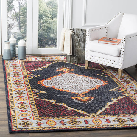 Safavieh Stone Wash 5'-0" x 8'-0" Rug in Blue / Multi