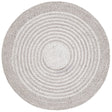 Safavieh Braided 3'-0" x 3'-0" Rug in Light Grey