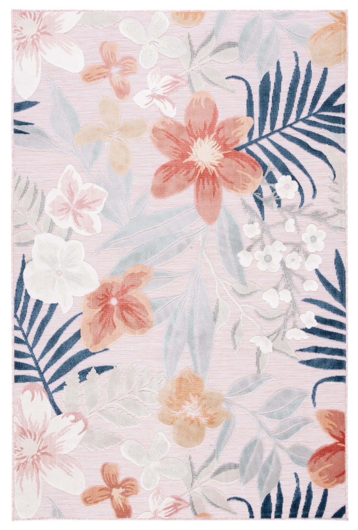 Safavieh Cabana 4'-0" x 6'-0" Rug in Pink / Grey