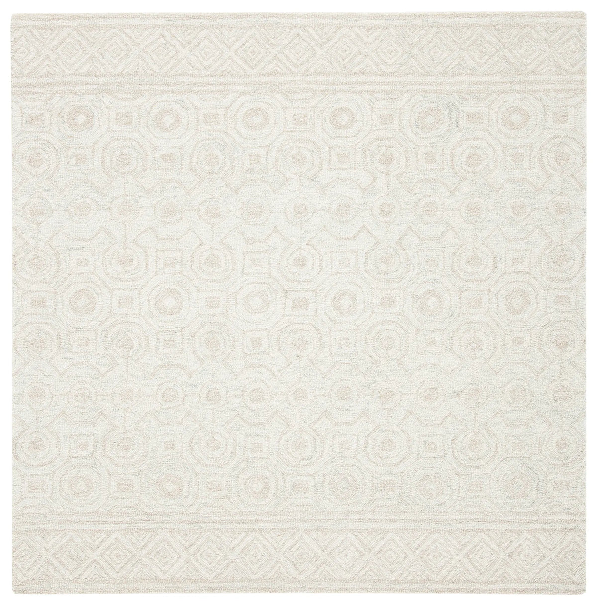 Safavieh Micro-Loop 5'-0" x 5'-0" Rug in Ivory / Light Green