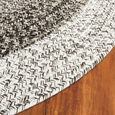 Safavieh Braided 5'-0" x 8'-0" Rug in Ivory / Black