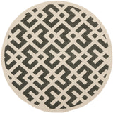 Safavieh Courtyard 5'-3" x 5'-3" Rug in Black / Beige