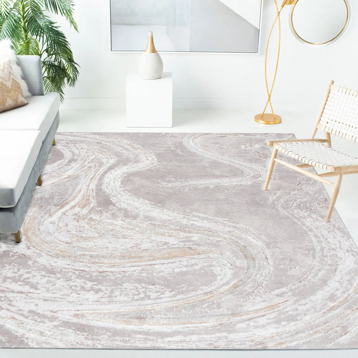 Safavieh Orchard 10'-0" x 14'-0" Rug in Grey / Gold