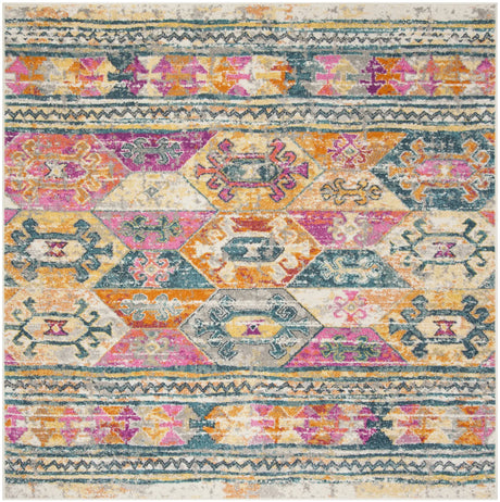 Safavieh Madison 6'-7" x 6'-7" Rug in Blue / Fuchsia