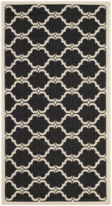 Safavieh Courtyard 2'-7" x 5'-0" Rug in Black / Beige