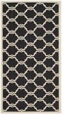 Safavieh Courtyard 2'-7" x 5'-0" Rug in Black / Beige