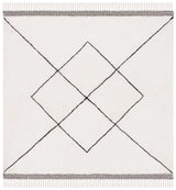 Safavieh Easy Care 6'-0" x 6'-0" Rug in Ivory / Black
