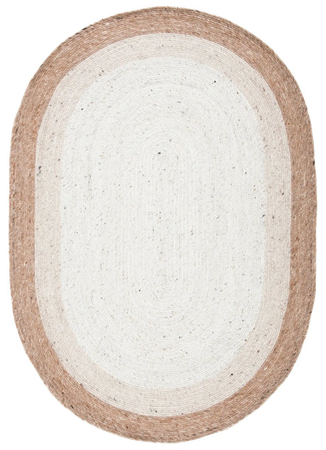 Safavieh Braided 5'-0" x 7'-0" Rug in Beige / Ivory