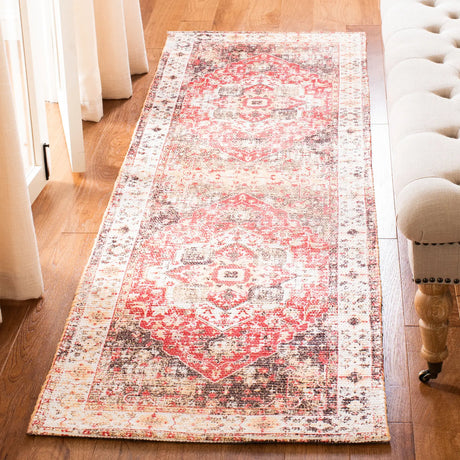 Safavieh Saffron 2'-3" x 8'-0" Rug in Ivory / Red