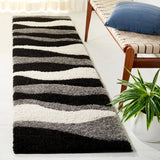 Safavieh Florida Shag 2'-3" x 11'-0" Rug in Grey / Black