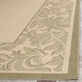 Safavieh Courtyard 5'-3" x 7'-7" Rug in Natural / Olive