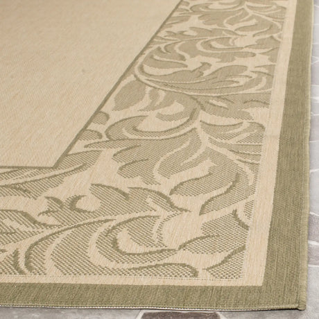 Safavieh Courtyard 5'-3" x 7'-7" Rug in Natural / Olive