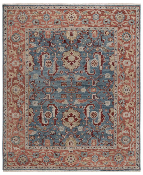 Safavieh Samarkand 10'-0" x 14'-0" Rug in Turquoise / Rust