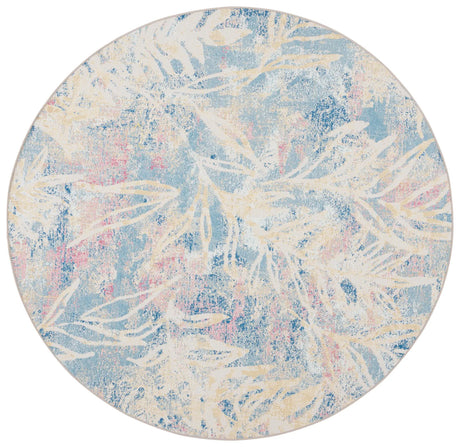 Safavieh Barbados 500 6'-6" x 6'-6" Rug in Light Blue / Ivory