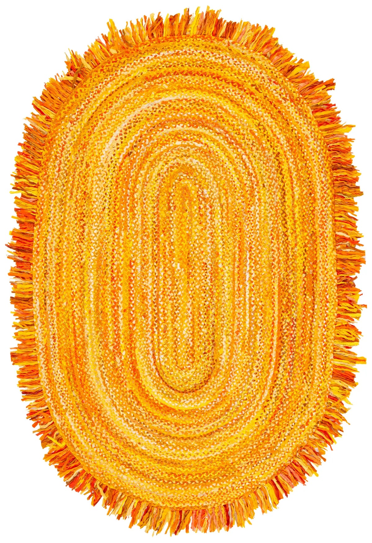 Safavieh Braided 5'-0" x 8'-0" Rug in Gold