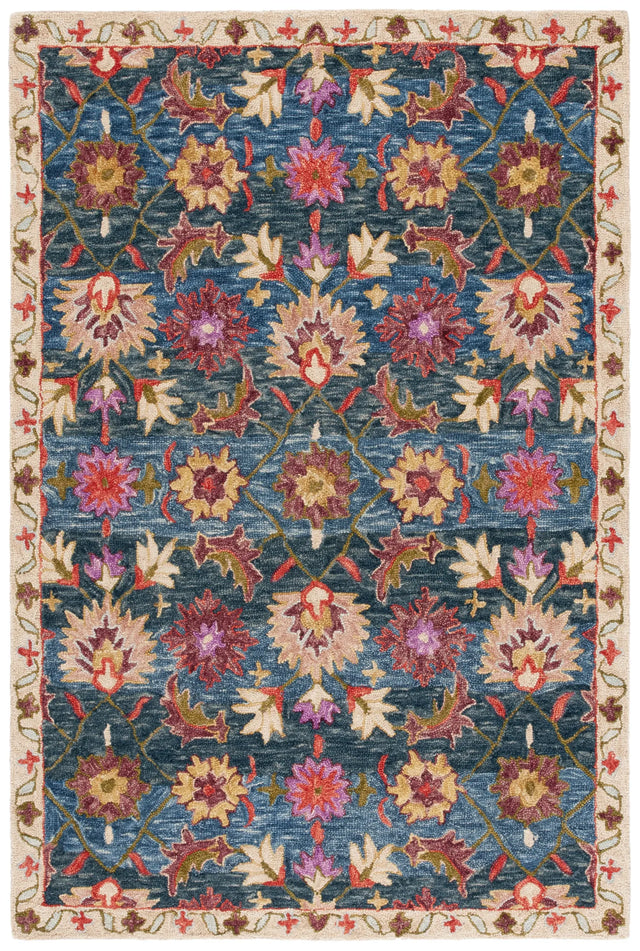 Safavieh Aspen 4'-0" x 6'-0" Rug in Navy / Red
