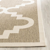 Safavieh Courtyard 4'-0" x 5'-7" Rug in Brown / Beige