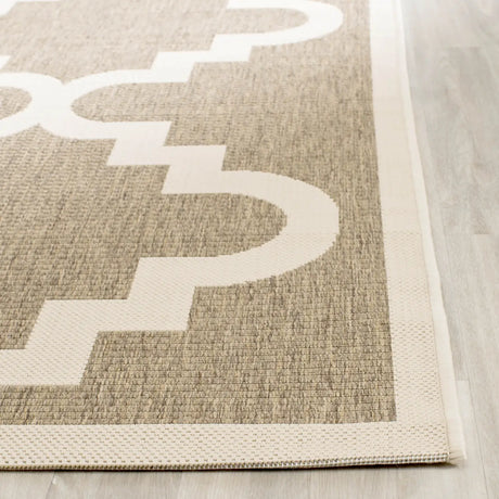 Safavieh Courtyard 4'-0" x 5'-7" Rug in Brown / Beige