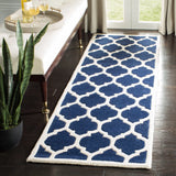 Safavieh Chatham 2'-3" x 11'-0" Rug in Dark Blue / Ivory