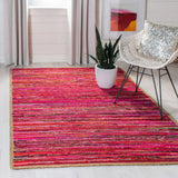 Safavieh Montauk 5'-0" x 8'-0" Rug in Red / Natural