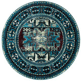 Safavieh Vintage Hamadan 5'-3" x 5'-3" Rug in Light Blue / Black