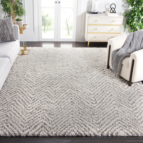 Safavieh Hudson Shag 10'-0" x 14'-0" Rug in Ivory / Grey