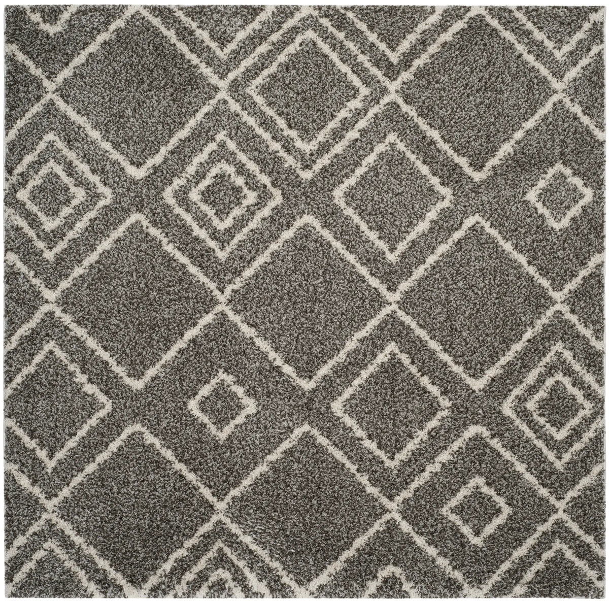 Safavieh Arizona Shag 6'-7" x 6'-7" Rug in Brown / Ivory