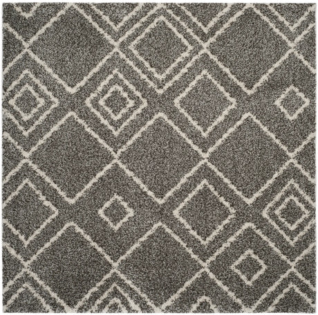Safavieh Arizona Shag 6'-7" x 6'-7" Rug in Brown / Ivory