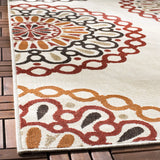 Safavieh Veranda 4'-0" x 5'-7" Rug in Creme / Red
