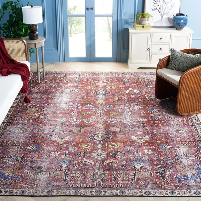 Safavieh Tucson 10'-0" x 14'-0" Rug in Red / Beige