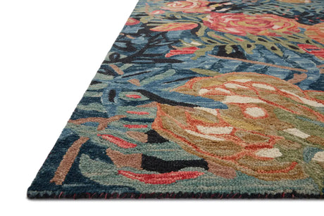 Loloi Belladonna Blm-02 Black/Fiesta Rug - rug corner