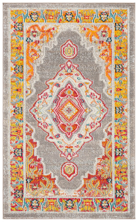 Safavieh Phoenix 100 3'-0" x 5'-0" Rug in Orange / Grey