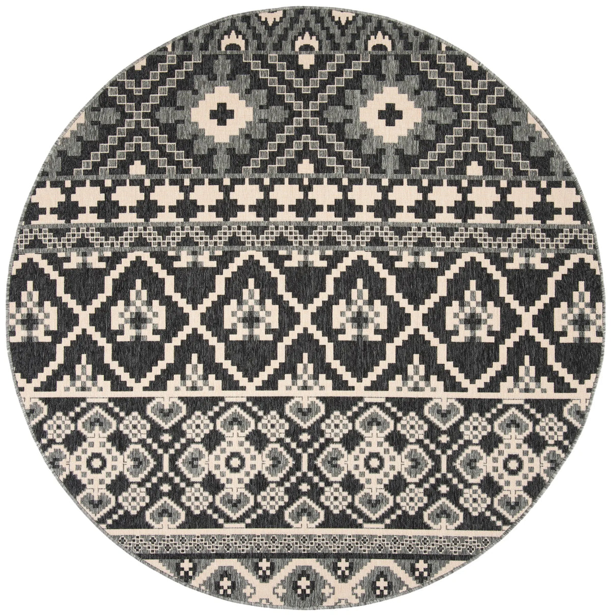 Safavieh Veranda 6'-7" x 6'-7" Rug in Grey / Beige