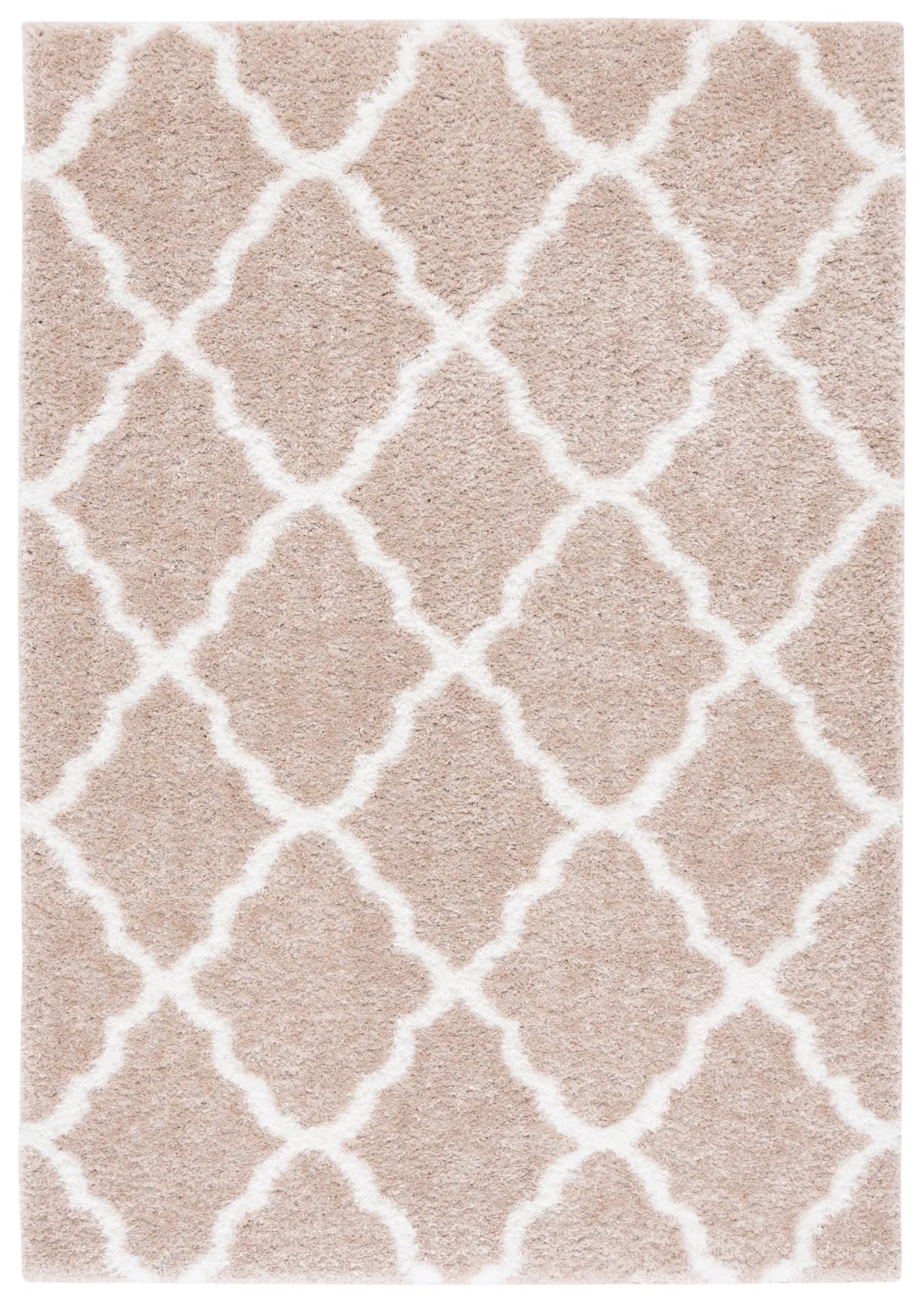 Safavieh Tahoe Shag 4'-0" x 6'-0" Rug in Beige / White