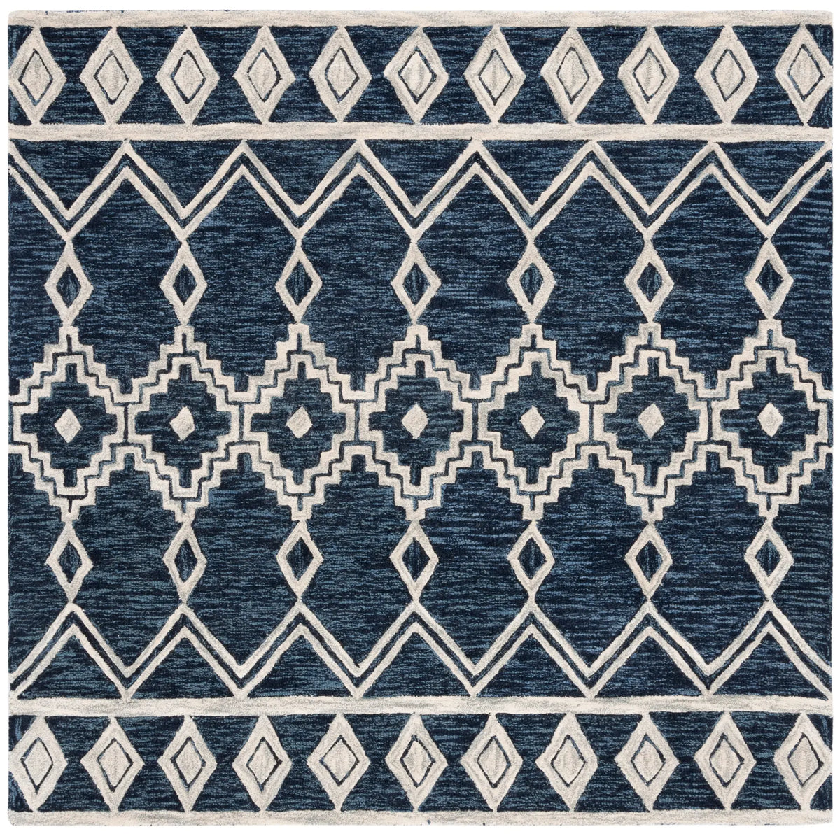 Safavieh Abstract 6'-0" x 6'-0" Rug in Navy / Ivory