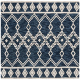 Safavieh Abstract 6'-0" x 6'-0" Rug in Navy / Ivory